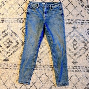 OLD NAVY ROCKSTAR LIGHT WASH HIGH RISE SUPER SKINNY JEANS BUILT-IN WARM SIZE 8